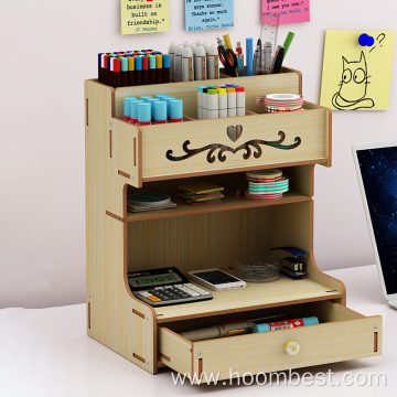 Desktop Stationery Storage with 9 Compartments